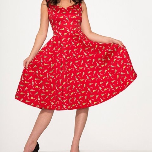 Red Violin Fit & Flare Dress - Picture 2 of 3